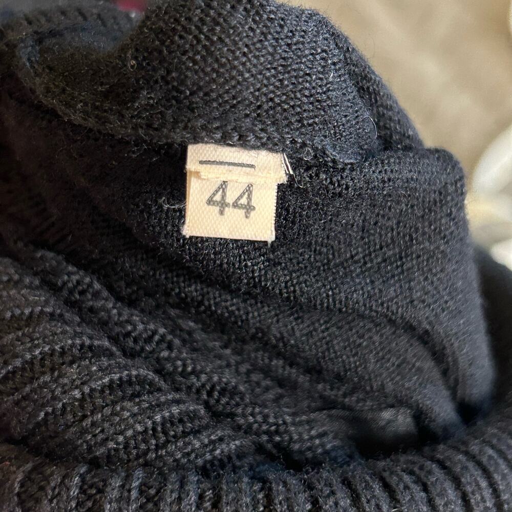 Alpha Studio Sweater Fine Merino Wool Black Turtleneck Long Sleeve Size 44/US L - Picture 7 of 11